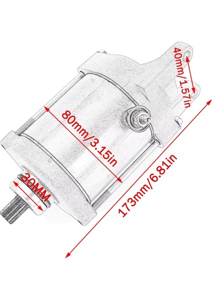3304-274 Arctic Cat Dvx 250 300 Utility 250 Brute Force 300 Kymco Maxxer Mxu Mongoose 250 300 Için Marş Motoru (Yurt Dışından) fiyatları