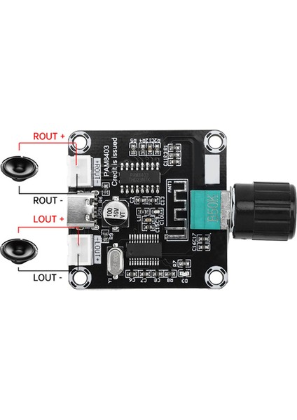 Type-C 5W+5W Mini PAM8403 Ayarlanabilir Ses Amplifikatör Modülü DC5V ile Bluetooth Uyumlu Dijital Amplifikatör Kartı (Yurt Dışından) indirimleri