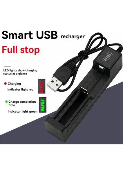 2 Adet 18650 Pil Şarj Cihazı USB Tek Yuvalı Evrensel Şarj Cihazı Şarj Edilebilir Lityum Piller Için Kayar Tasarım (Yurt Dışından) modelleri