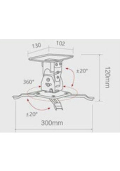 Evrensel Projektör Duvar Tavan Montaj Askısı Lcd/dlp Video Projeksiyon Montaj Braketi Döner ve Eğilir (Yurt Dışından) modelleri
