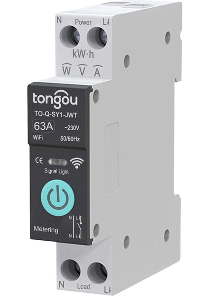 Tongou Dc Wıfı Akıllı Devre Kesici 63A Dın Rayı Akıllı Ev Kablosuz Uzaktan Kumanda Anahtarı App Tarafından Siyah (Yurt Dışından)