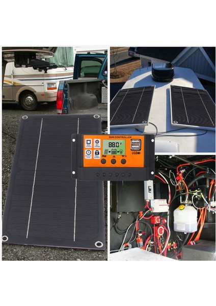 100A 18V Şarj Kontrol Cihazı ile 600W Güneş Paneli Kiti Açık Hava Karavan Kamp Tekne Römork Sistemi Için Güneş Şarjı (Yurt Dışından) fiyatları