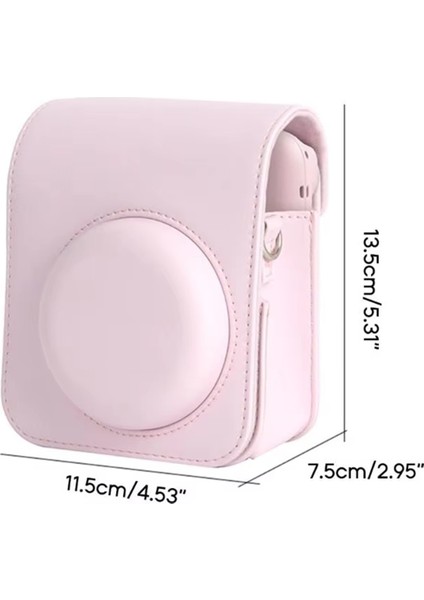Instax MINI12 Kamera Kılıfı Pu Deri Yumuşak Koruyucu Kılıf Seyahat Çantası Fujifilm Film Kamera Çantası Omuz Askılı, C (Yurt Dışından) indirimleri