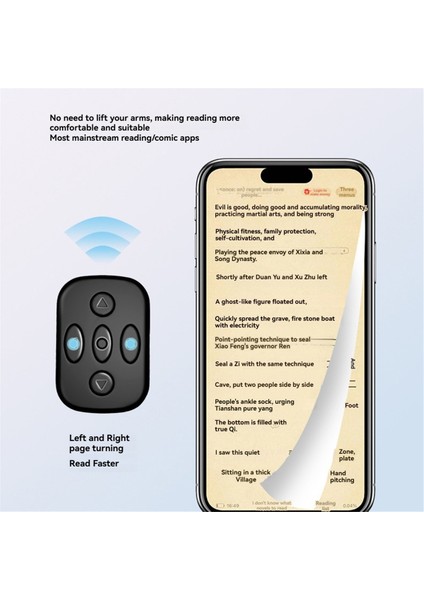 Kablosuz Bluetooth Air Mouse Mobil Selfie Lazy Anında Uzaktan Kumanda Halka Müzik Video Denetleyicisi Dizüstü Telefon B (Yurt Dışından) fırsatları