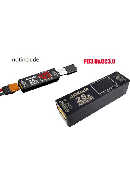 Aokoda XT60 - Pd3.0 Lipo Pil Hızlı Şarj Cihazı Aşırı Yük Koruması Kısa Devre Koruması Akıllı Telefon Tablet Pc Dıy Parçası (Yurt Dışından) modelleri