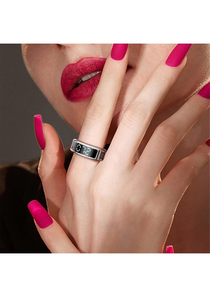 SR08 Akıllı Yüzük Erkekler Kadınlar LED Ekran Kalp Atış Hızı Kan Oksijen Izleme Çoklu Spor Modları 5ATM Su Geçirmez B (Yurt Dışından) fiyatları