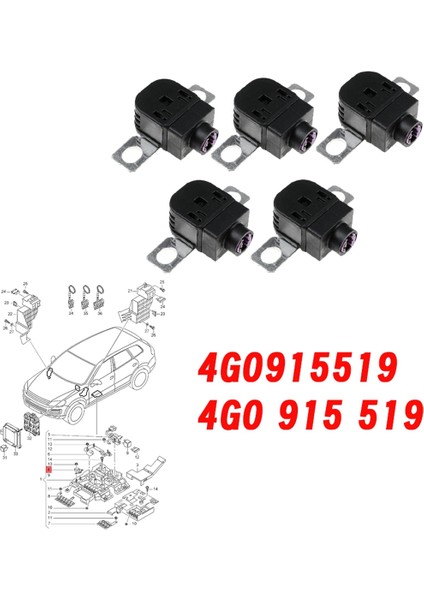 5 Adet 4G0915519AKÜ Sigortası Aşırı Yük Koruması Audi A1 A4 A5 A6 A7 A8 Vw Touareg 2011-2018 Için Bağlantı Kesme 4g0 915 519 (Yurt Dışından) modelleri