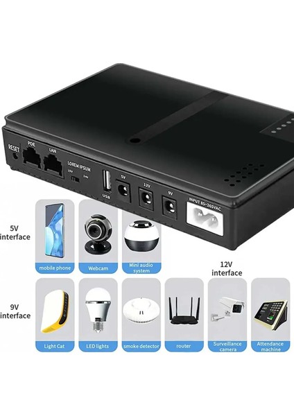 Kesintisiz Güç Kaynağı Şarj Cihazı 8800MAH Dc Optik Kedi Monitörleri Için AC85-265V 5V/9V/12V Abd Fişi 8800 Mah (Yurt Dışından) fiyatları