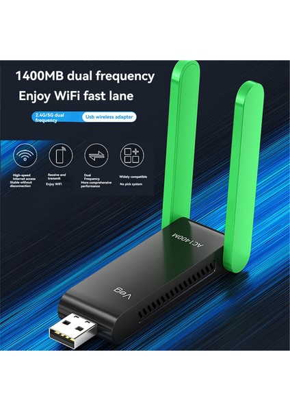 5g Wi Fi Alıcısı Çift Bant Bluetooth Wıfı Adaptörü 1400M Kablosuz Usb3.0 Ağ Kartı Anteni Pc/dizüstü Bilgisayar WIN10 Için (Yurt Dışından) modelleri