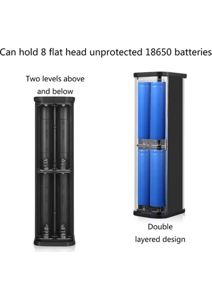 Dıy Güç Kaynakları Kutusu 18650 Pil Tutucu 8 Yuva, Yüksek Verimli Şarjlı Dijital Ekran Turuncu (Yurt Dışından) fırsatları