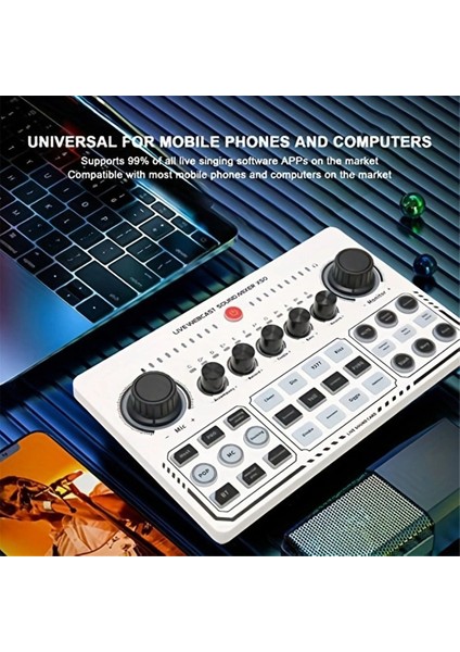 X50 Canlı Ses Kartı Ses Mikseri Kayıt Masaüstü Şarkı Bt Otg Podcasting Oyun Için Dijital Kayıpsız Iletim A (Yurt Dışından) modelleri