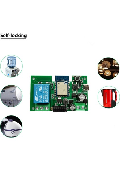 Tuya Wıfı Akıllı Anahtar Kontrol Cihazı Garaj Kapısı Açacağı 1ch 7-32V Zamanlayıcı Inching Kendinden Kilitli Röle Modülü (Yurt Dışından)