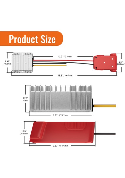 Milwaukee M18 Pil Adaptörü Dc 12V 20A 240W Adım Aşağı Dönüştürücü Voltaj Regülatörü Için 18V'TAN 12V'A Adım Aşağı Dönüştürücü (Yurt Dışından) modelleri