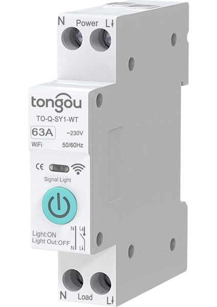 Tongou Dc Wıfı Akıllı Devre Kesici 63A Dın Rayı Akıllı Ev Için Kablosuz Uzaktan Kumanda Anahtarı App Tarafından Beyaz (Yurt Dışından)