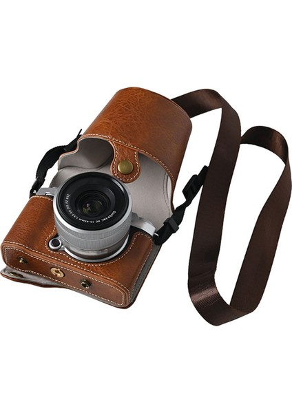 Fujifilm X-M5 Sentetik Deri Kamera Taban Gövde Kapağı Kiti Kılıf Koruyucu 15-45MM F/3.5-5.6 Sökülebilir A (Yurt Dışından)
