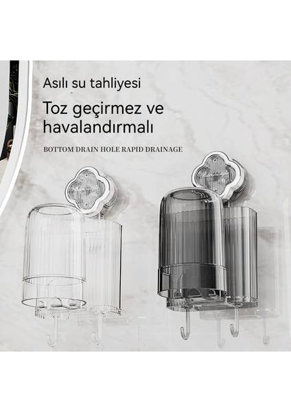 Banyo Depolama Duvarı Vantuz Zımbasız Diş Fırçası Rafı (Yurt Dışından) fırsatları