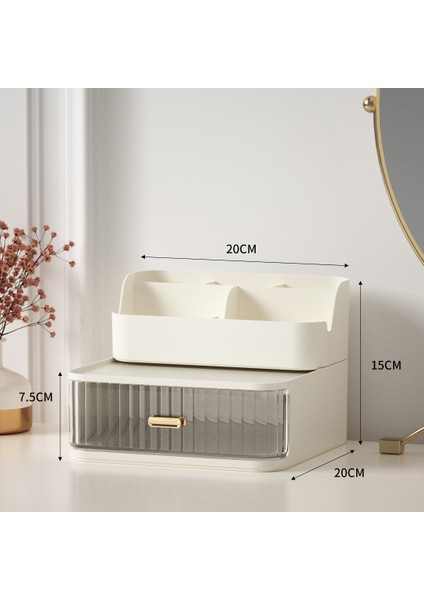 Kozmetik Saklama Kutusu Çekmece Tipi Şifoner Cilt Bakım Ürünleri Toz Geçirmez Saklama Rafı Masaüstü Organizatör-Bbb (Yurt Dışından)