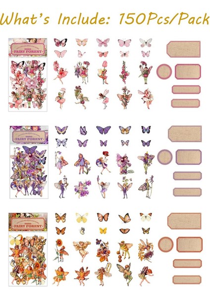 Günlük Tutmak Için Vintage Peri Çıkartmaları, Scrapbook Junk Günlük Malzemeleri Için Şeffaf Çiçek Peri Çıkartmaları, B (Yurt Dışından) fiyatları