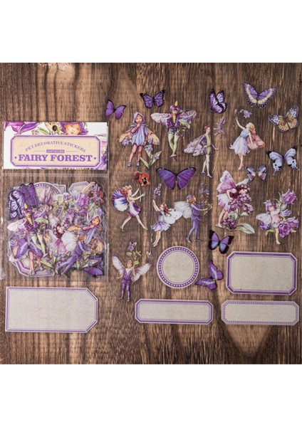 Günlük Tutmak Için Vintage Peri Çıkartmaları, Scrapbook Junk Günlük Malzemeleri Için Şeffaf Çiçek Peri Çıkartmaları, B (Yurt Dışından) fırsatları