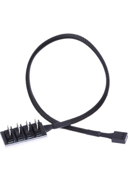 Bilgisayar Kasası Fan Hub Bir Nokta Dört Pwm Fan Hub Paketi Naylon Ağ 4pin Sıcaklık Kontrolü Bir Sürükleme Dört 40CM (Yurt Dışından)