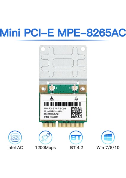 MPE-8265AC Kablosuz Yarım Mini Pcı-E Wifi Kartı Wifi 5 Çift Bant 802.11AC 2.4ghz 5ghz 1200MBPS Wlan Ağ Kartı (Yurt Dışından) indirimleri