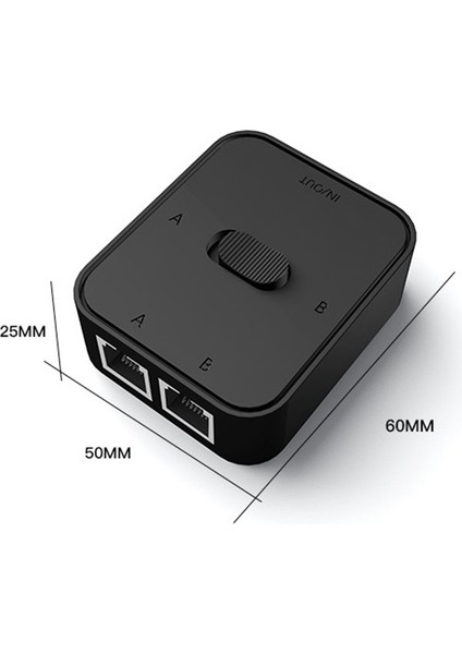 Bağlantı Noktalı RJ45 Lan Cat6 Ağ Anahtarı Seçici 1000MBPS 2'si 1 Çıkış/1'i 2 Çıkışı Dahili Harici Ağ Anahtarlayıcı Ayırıcı (Yurt Dışından)
