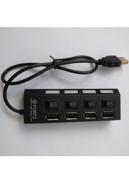 Bağlantı Noktalı USB Hub Splitter USB 2.0 Hub Led, Tablet Dizüstü Bilgisayar Dizüstü Bilgisayar Için 4 Açma/kapama Anahtarı ile (Yurt Dışından) modelleri
