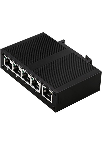 5 Port 100MBPS Ağ Anahtarı Ethernet Endüstriyel Sınıf Anahtarı Yönetilmeyen Ray Tipi Endüstriyel Ağ Ayırıcı (Yurt Dışından)