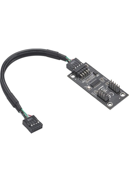 USB Hub USB Splitter Usb2.0 9pin Çift 9pin Hub Adaptörü Yükseltici Anakart USB 9pin Konnektör 1 Ila 2 Uzatma Kablosu (Yurt Dışından)