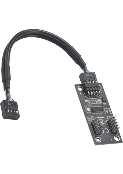 USB Hub USB Splitter Usb2.0 9pin Çift 9pin Hub Adaptörü Yükseltici Anakart USB 9pin Konnektör 1 Ila 2 Uzatma Kablosu (Yurt Dışından) fiyatları