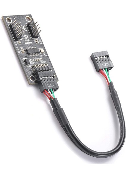 USB Hub USB Splitter Usb2.0 9pin Çift 9pin Hub Adaptörü Yükseltici Anakart USB 9pin Konnektör 1 Ila 2 Uzatma Kablosu (Yurt Dışından) modelleri