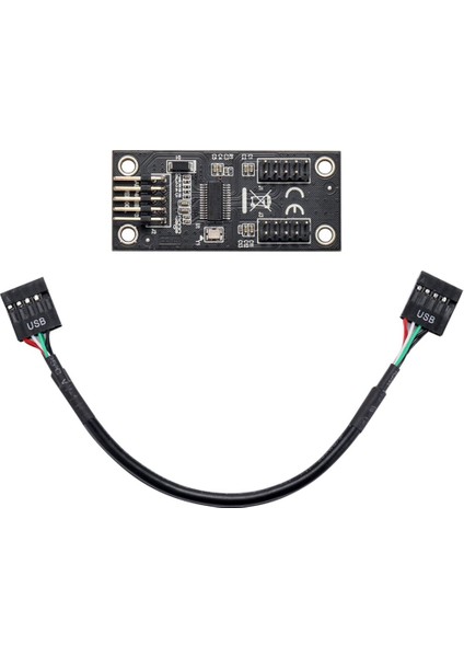 USB Hub USB Splitter Usb2.0 9pin Çift 9pin Hub Adaptörü Yükseltici Anakart USB 9pin Konnektör 1 Ila 2 Uzatma Kablosu (Yurt Dışından) fırsatları