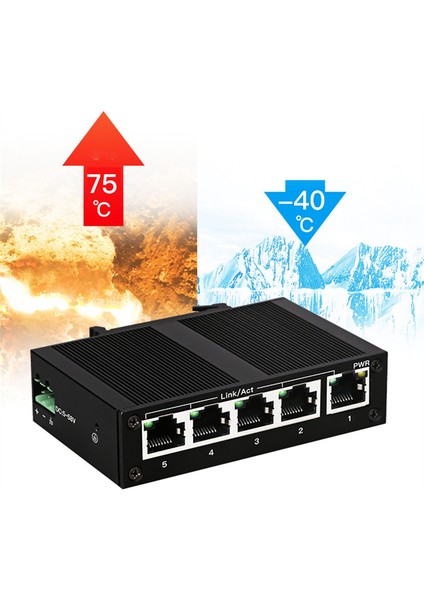 5 Port 100MBPS Ağ Anahtarı Ethernet Endüstriyel Sınıf Anahtar Yönetilmeyen Ray Tipi Endüstriyel Ağ Ayırıcı Ab Fişi (Yurt Dışından) modelleri