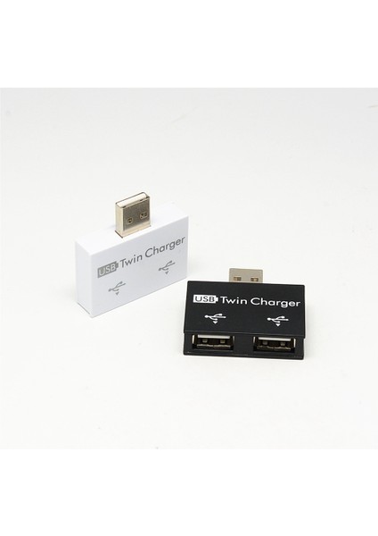 Taşınabilir Mini USB Hub 2 Bağlantı Noktalı Şarj Cihazı Hub Adaptörü USB Splitter Telefon Bilgisayar Için Çift USB Şarj Genişletici Beyaz (Yurt Dışından)