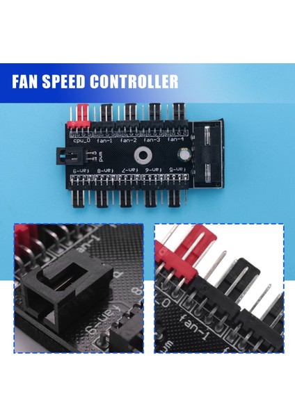 10 Port Pc Şasi Fan Hub Cpu Soğutma Hub 12 V 4 Pin Fan Pwm Hub Molex Denetleyici (Yurt Dışından) indirimleri