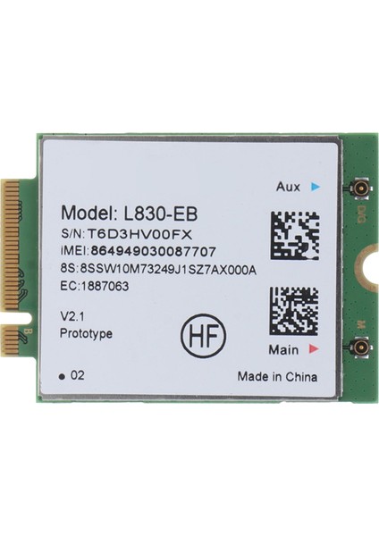 L830-EB 4g Wi-Fi Kart Modülü Thinkpad X280 T480 T580 P52S L480 L580 T490 T590 P53S T490S X390 L490 L590 Fru 01AX761 (Yurt Dışından)