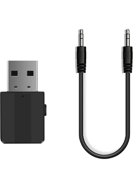 5.0 Kablosuz Bluetooth Ses Alıcı Verici USB 2-In-1 Araba ve Tv Hoparlörleri Için Handsfree Çağrı Müzik Ses Adaptörü (Yurt Dışından)