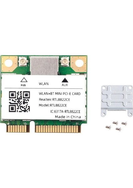 Çift Bant Mini Pcie RTL8822CE 1200MBPS Wifi Kartı Bluetooth 5.1 Kablosuz Adaptörü 802.11AC Dizüstü/pc Için Wind 10/11 (Yurt Dışından)