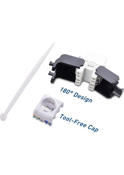 10'lu Paket CAT6A RJ45 Keystone Jakı - Cat6 Uyumlu -180 Derece Aletsiz -Ethernet Duvar Jakı -CAT6A Ağ Bağlayıcı (Yurt Dışından) indirimleri