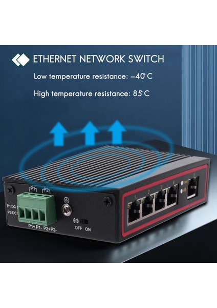 5 Bağlantı Noktalı RJ45 10/100M Ethernet Masaüstü Anahtar Hub'ları Ağ Dizüstü Bilgisayarı Dın Ray Tipi (Yurt Dışından) fiyatları
