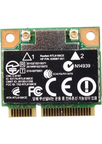 Hp Realtek RTL8188CE Kablosuz-N 802.11 B/g/n 640926-001 639967-001 Için 150 Mbps Wifi Mini Pcı-E Ağ Kartı (Yurt Dışından)