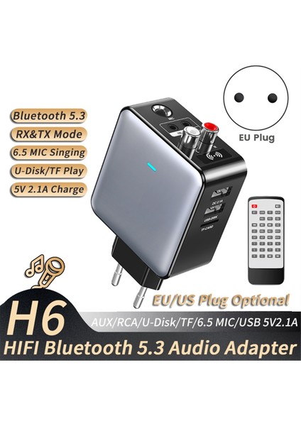 Bluetooth 5.3 Kablosuz Av Alıcısı-Vericisi Alıcı 3.5mm Aux/rca/tf/usb Karaoke Hıfı Stereo Kablosuz Adaptör-Ab Tak (Yurt Dışından) fiyatları