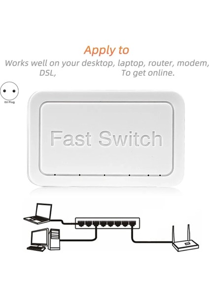 1000MBPS Mini Gigabit Ağ Anahtarı 5 Portlu Ethernet Anahtarı Internet Ayırıcı Tak ve Çalıştır RJ45 Hub Eu-Fişi (Yurt Dışından) modelleri