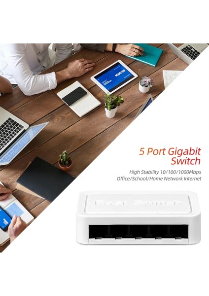 1000MBPS Mini Gigabit Ağ Anahtarı 5 Portlu Ethernet Anahtarı Internet Ayırıcı Tak ve Çalıştır RJ45 Hub Eu-Fişi (Yurt Dışından) fırsatları