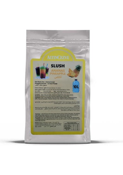 Ice Slush Karlı Buzlu Karlama Tozu Buzlaş | Ananas 1.250 gr - 10 L