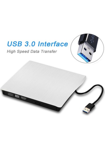 Usb 3.0 To Harici 9.5 Mm Dvd-Rw Çevirici Kutu - Beyaz