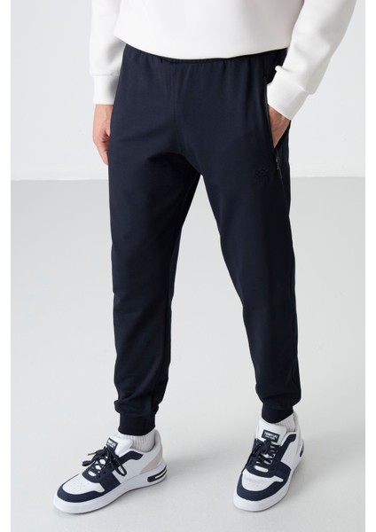 Air Baskılı Lacivert Erkek Eşofman Alt