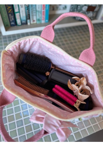 Çiçekli Saç Şekillendirici Çantası Xl Düzenleyici Seyahat modelleri