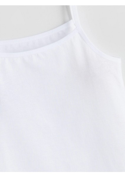 Lcw Kids Beyaz Kare Yaka Kız Çocuk Atlet 3'lü modelleri