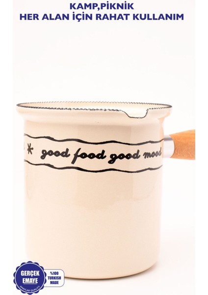 Mood Emaye Ahşap Saplı Cezve (500ML-6 Kişilik) modelleri